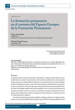 La formaci� permanent en el context de l'Espai Europeu de la Formaci� Permanent