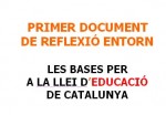 Portada primer document de reflexi� entorn les bases per a la llei d'educaci�