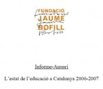 Tapa informe Fundaci� Jaume Bofill "L'estat de l'educaci� a Catalunya"